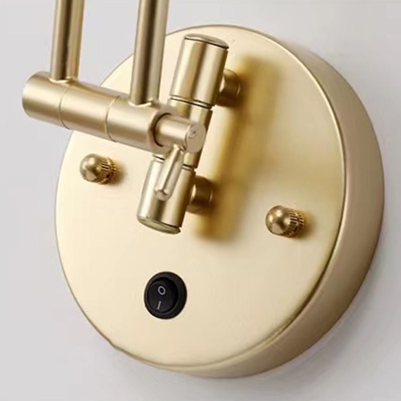 Single Golden/Black Modernism Wall Mounted Sconce Metal Wall Light for Foyer
