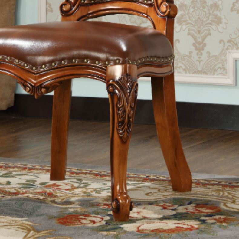 Solid Wood Dining Chairs Glam Style Armless Dining Chairs for Dining Room