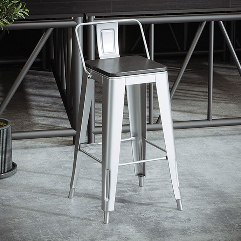1/3/4 Pieces Industrial Bar Stool and Table Set Silver Iron Bar Set