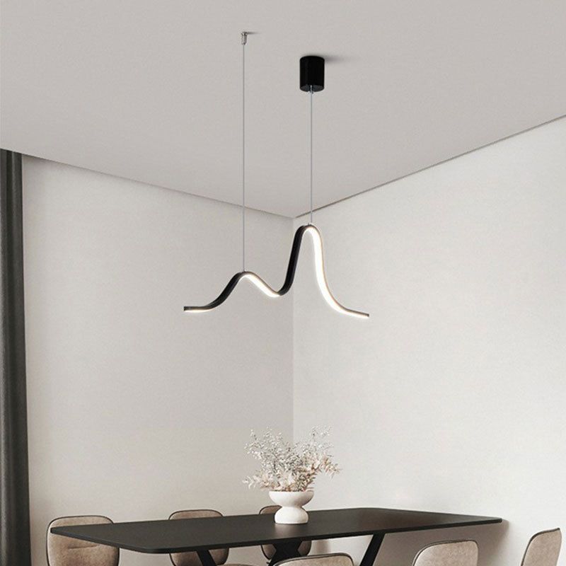 Modern Style Geometric Shape Island Pendant Metal Island Light Fixtures for Dining Room