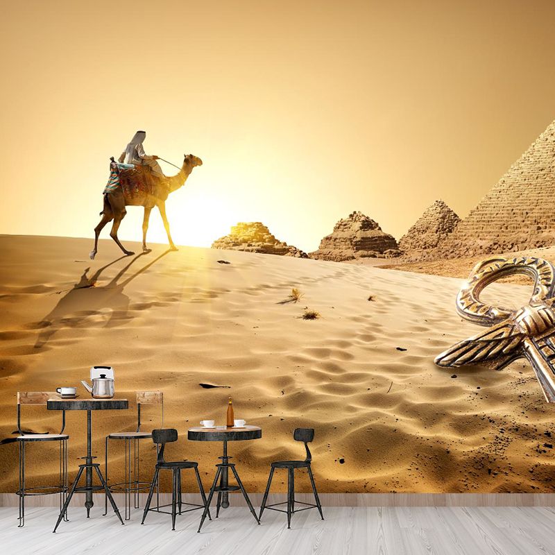 Soft Color Egypt Pyramids Mural Decal Nature Scenery Modern Waterproof Wall Art for Room