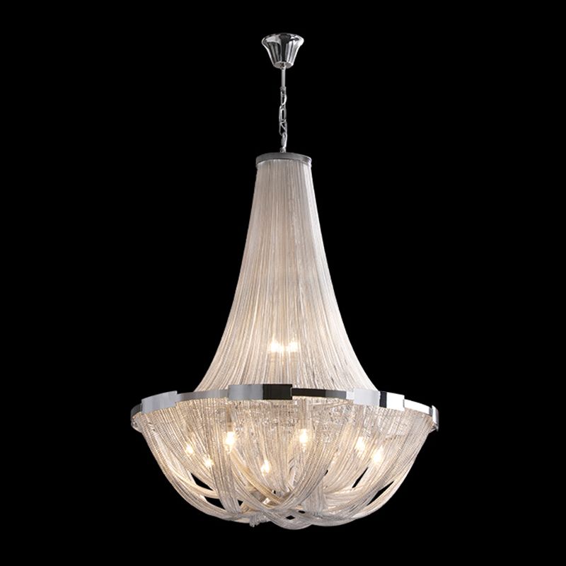 Contemporary Aluminum Ceiling Pendant Light Tassel Hanging Pendant Light for Living Room