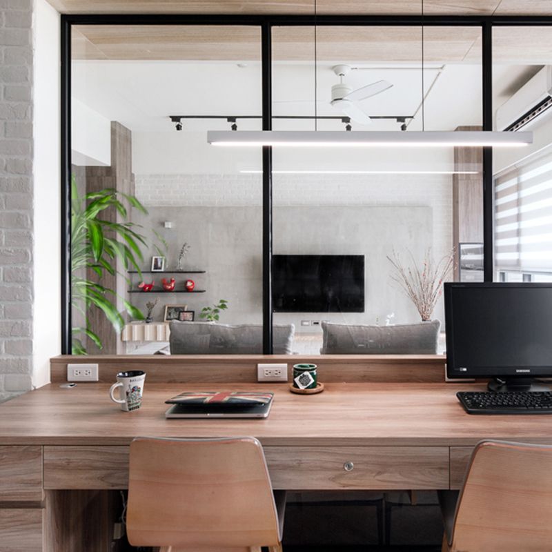 Moderne lineare Inselleuchten 1-Licht-Restaurant-LED-LED-Lampe mit Acrylschatten