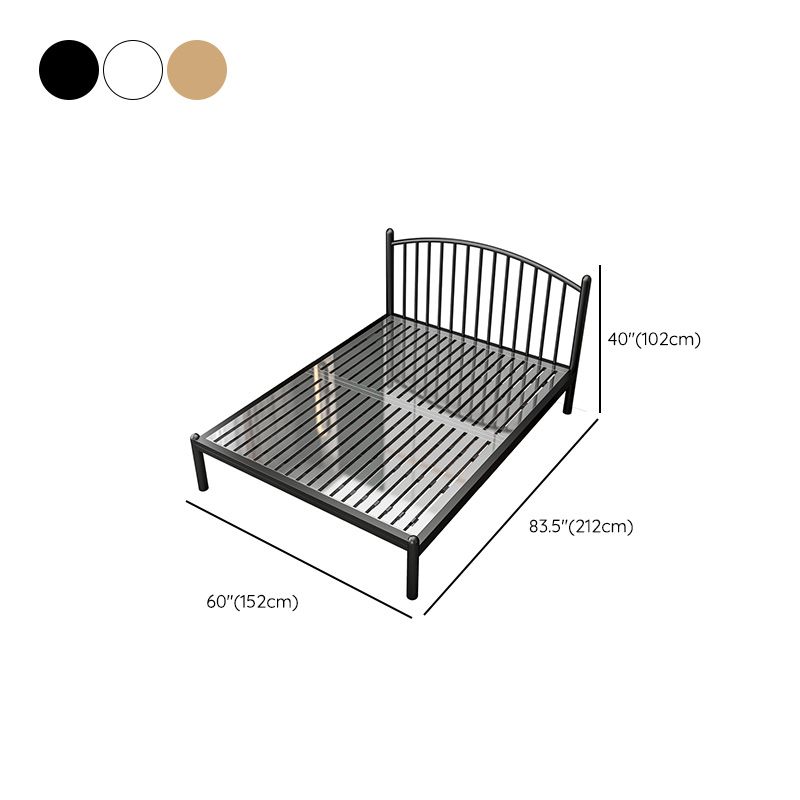 Modern Metal Standard Bed with Metal Legs Bed Frame with Headboard