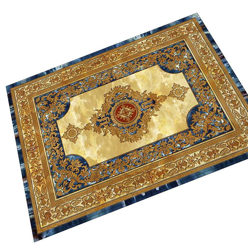 Novelty Floral Printed Rug Multi Color Polyster Area Carpet Anti-Slip Pet Friendly Washable Indoor Rug for Living Room