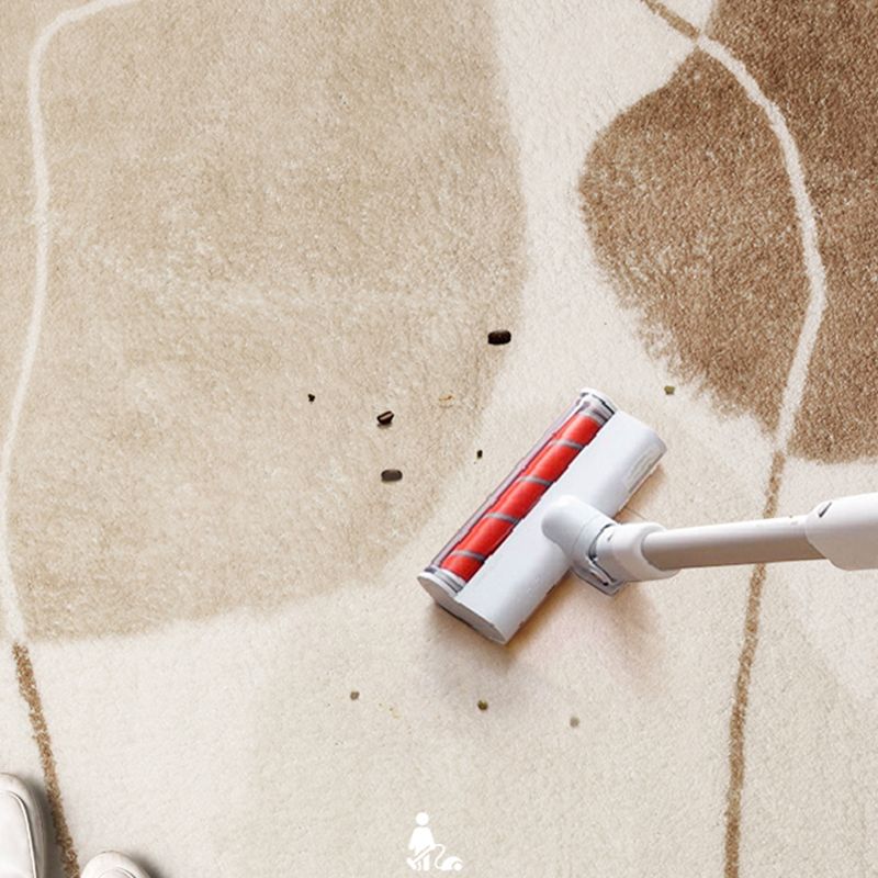 Dark Brown Modern Rug Polyester Color Piece Rug Washable Rug for Living Room