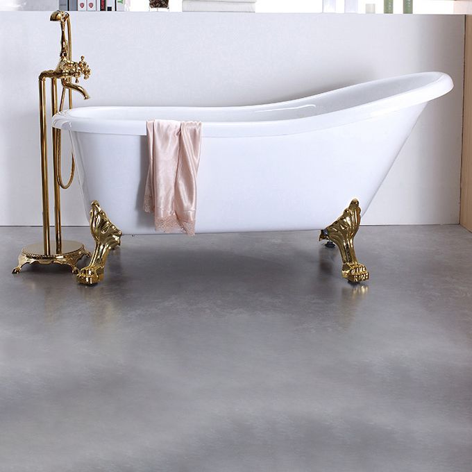 Acrylic Soaking Bathtub Antique Finish Oval Freestanding Bath Tub (Faucet not Included)