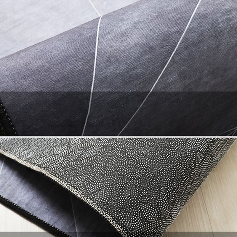 Green Modern Area Rug Polyester Geometric Print Area Rug Anti-Slip Washable Carpet for Home Decor
