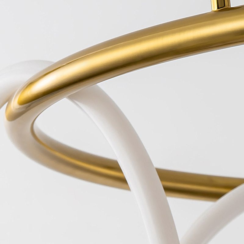Moderne Kronleuchterbeleuchtungskörper Wohnzimmer Linear Kronleuchterlampe in Gold