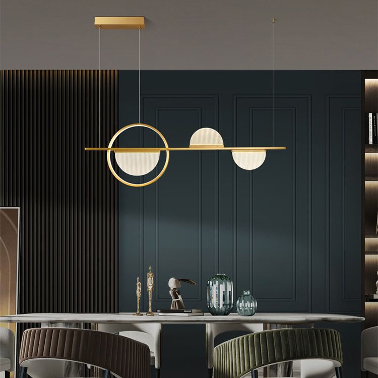 Metal Linear Island Pendant Lights Modern Multiple-Light Island Pendant Lighting