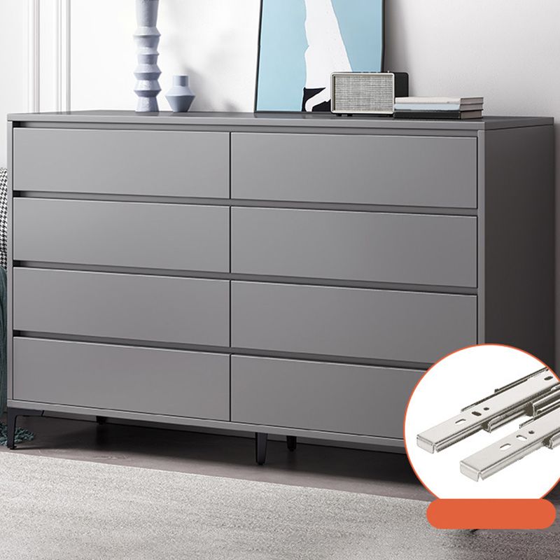 Contemporary Engineered Wood Storage Chest Bedroom Chest in Gray with Drawers
