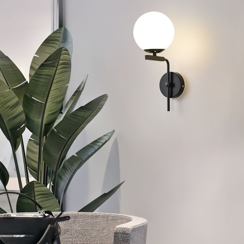 Lámpara de exploración simple junto a la cama 1 iluminación de pared de la esfera del vidrio de la bombilla