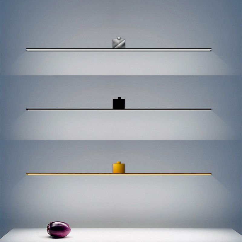 Luci da vanità a parete in metallo lineare moderni apparecchi di illuminazione da vanità moderni per il bagno