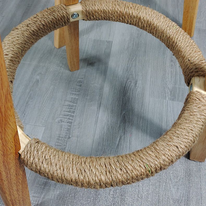 Scandinavian Home Solid Wood Bar Stool Matte Finish Footrest Stool