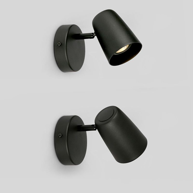 Modernism 2-Light Black/White/Nickel Wall Mounted Sconce Metallic Shaded Wall Light