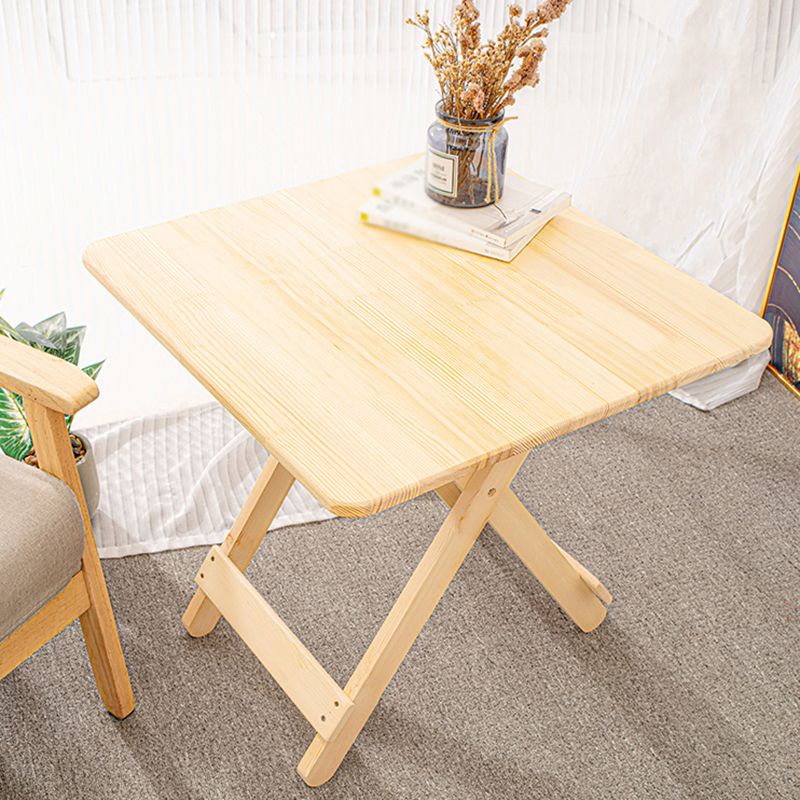 Contemporary Dining Room Wood Table Natural Pine Folding Table