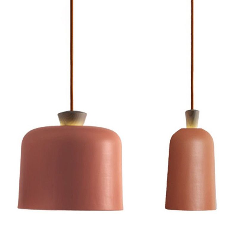 Macaron Cylindrical Suspension Pendant Aluminum 1-Light Dining Room Hanging Light Fixture