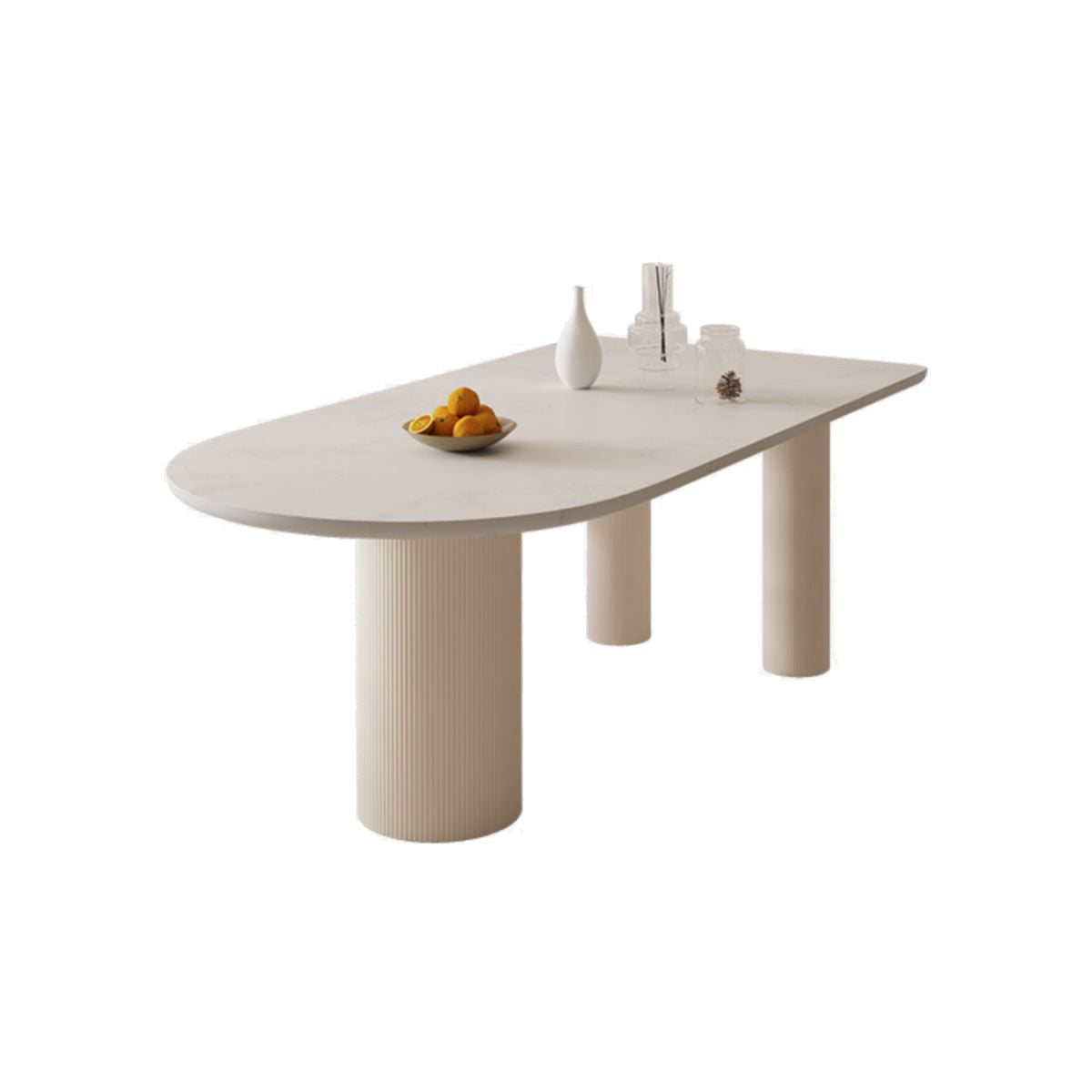 Free Form Table for Restaurant Luxury White Dining Table with 3 Legs
