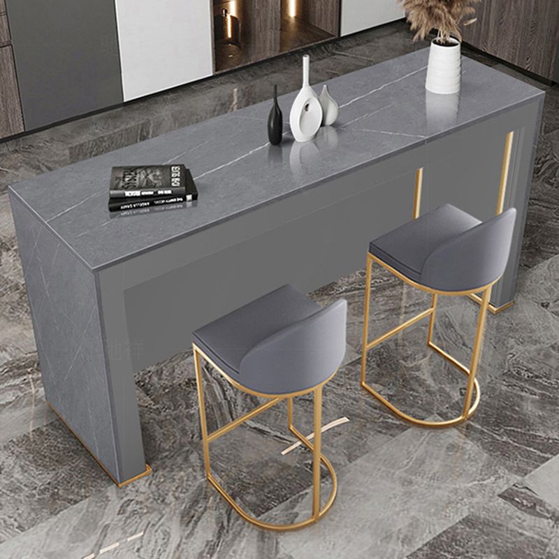 Modern Style Rectangle Bar Table 1/2/3 Pieces Stone Bar Table Set for Home Use