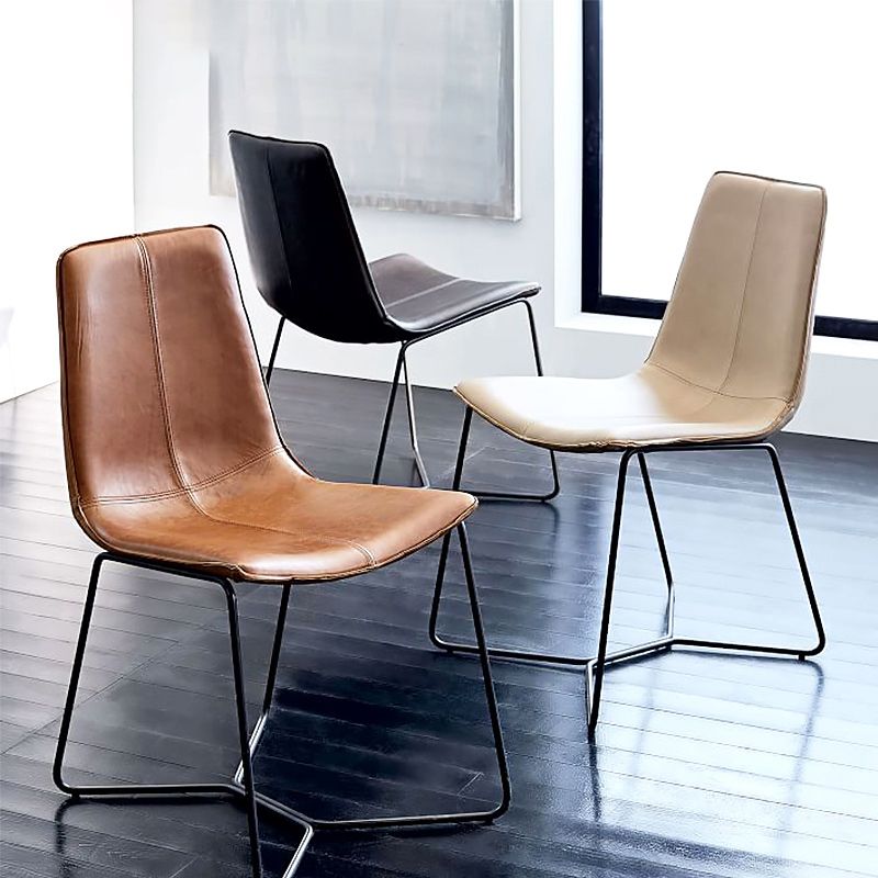 Modern Backrest Armless Counter Stool Iron Bar Stool with Cushion and Pedal