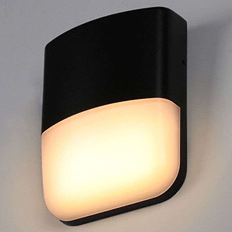 Éclairage mural de nuance géométrique moderne Métal de style simple 1 Lumière Lumière Lumière en noir