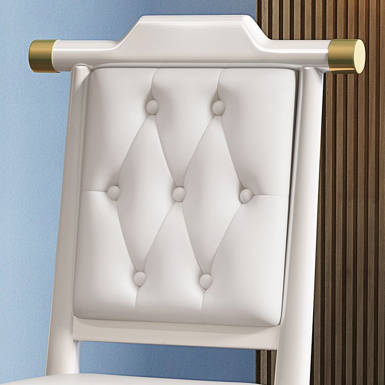 Modern Tufted Dining Chair Open Back Armless Chair for Kitchen Use