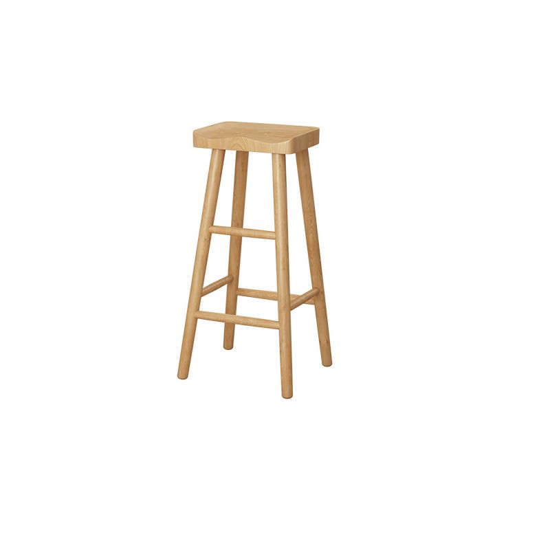 Modern Design Saddle Wooden Stools for Home Armless Stools with Wood Seat