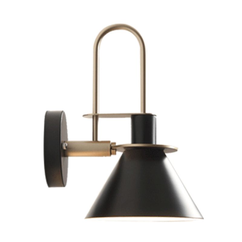 Modern Style Cone Shape Wall Sconce Metal 1 Light Sconces for Bedroom