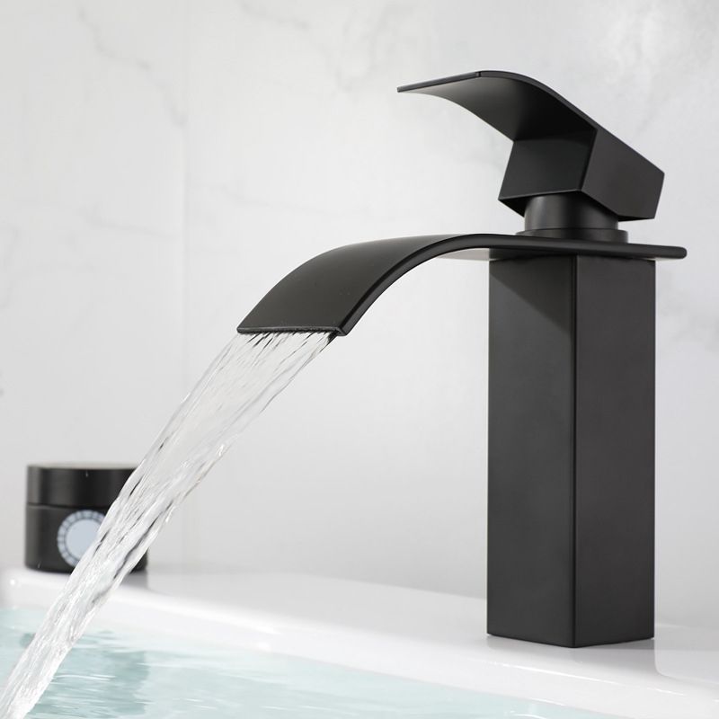 Industrial Vessel Faucet Stainless Steel Lever Handles Waterfall Spout Bathroom Faucet