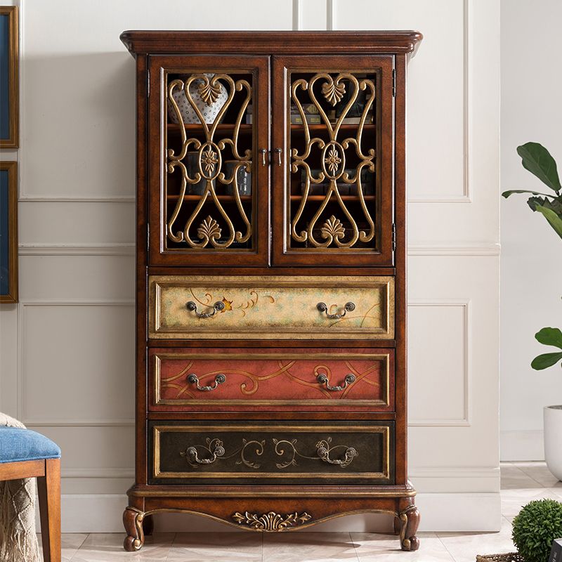 1- Door Wooden Cabinet, Rectangle Accent Cabinet with Drawers