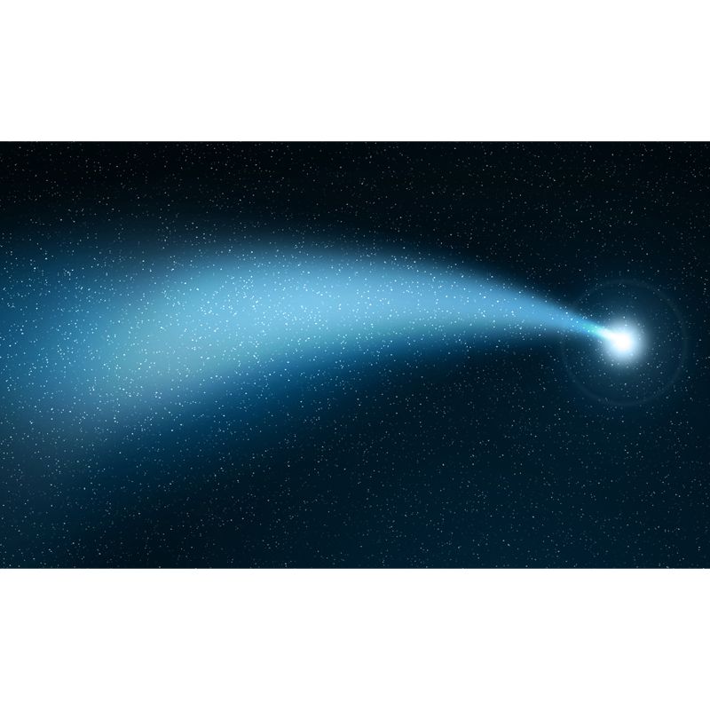 Modern Starry Night Scene Mural Wallpaper Blue Astronomical Landscape Wall Covering