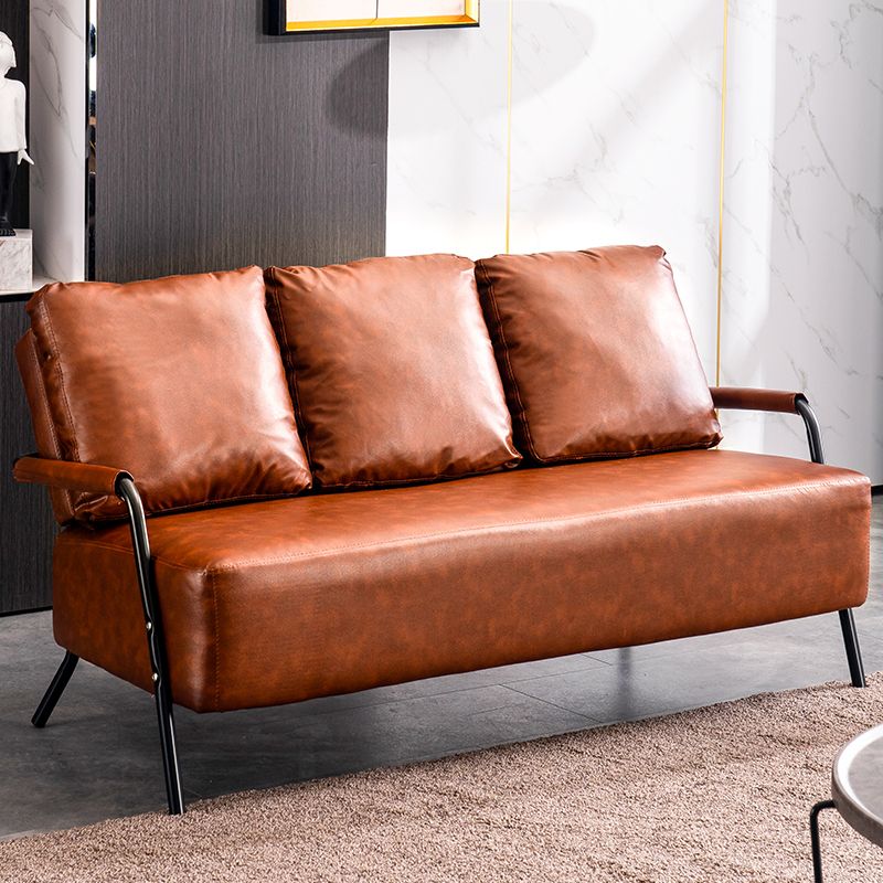 Metal Stationary Loveseat Cushions Back Standard Sofa with Pillows