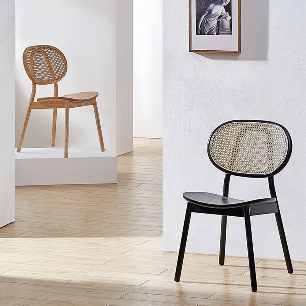 Eigentijdse dineren en accentstoelen massief houten open rug armloze stoel