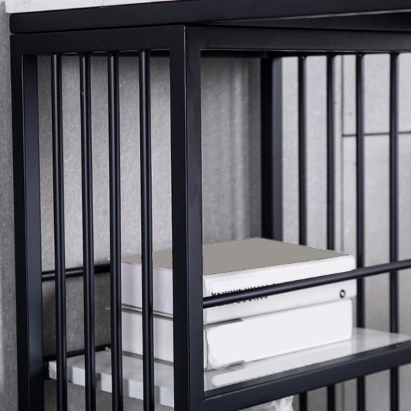 Industrial Style 1/2/3 Pieces Bar Table Set Rectangle Bar Table with Metal Stools