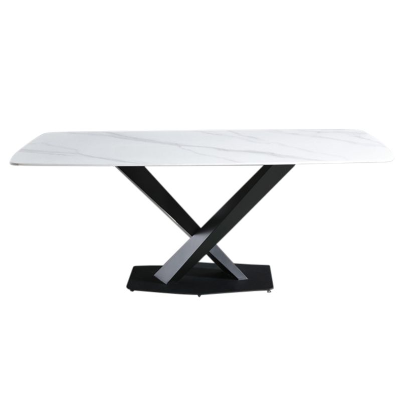 Glam Rectangle Dining Table Set 1/2/5/7 Pieces Dinette Set with Sintered Stone Top
