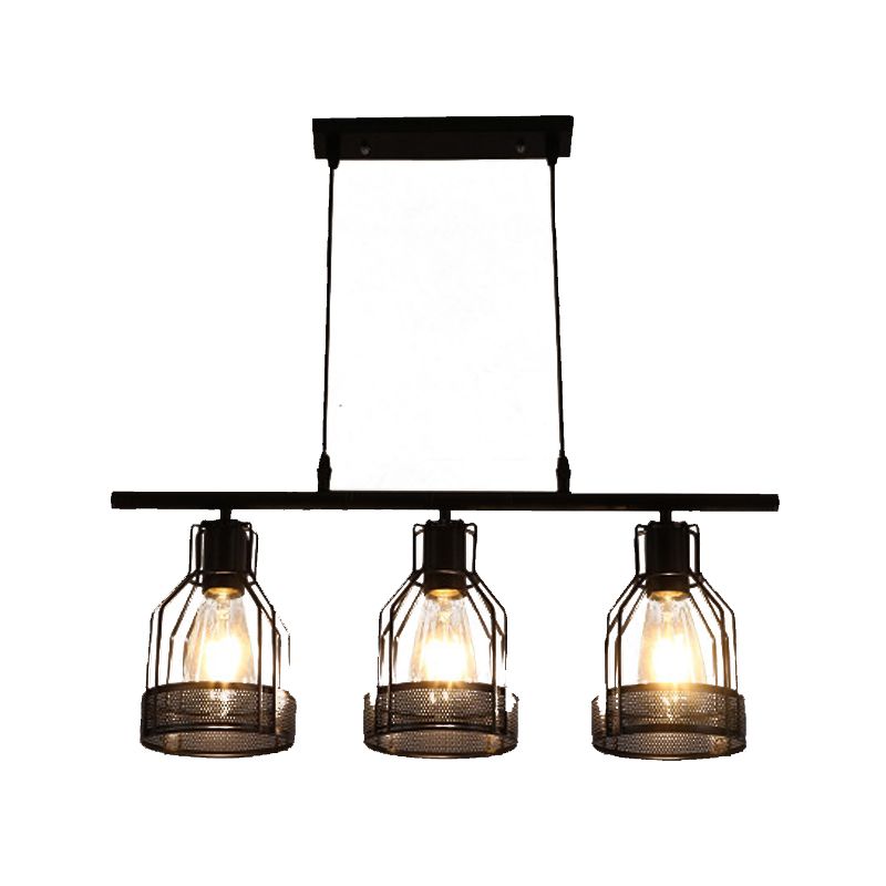 Metal Island Pendant Industrial Style Island Light Fixtures for Living Room