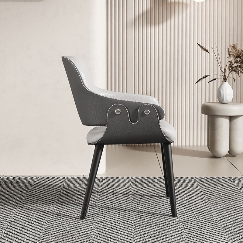 Home Faux Leather Dining Chairs Black Legs Dining Room Chair