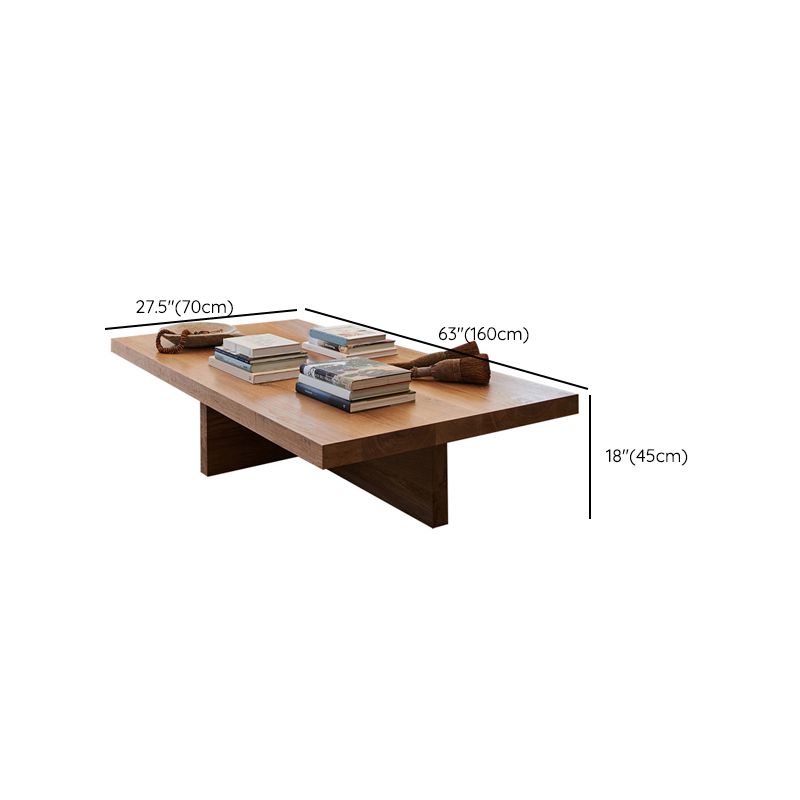 Nordic Style Rectangle Coffee Table Solid Wood Cross Legs Coffee Table