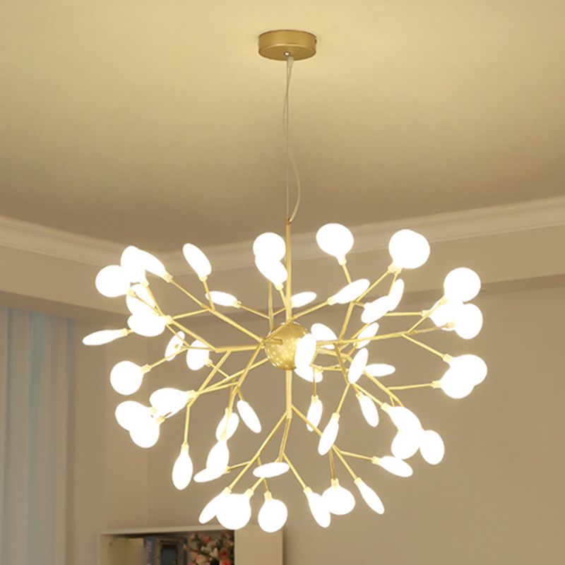 Unique Shape Hanging Chandelier Modern Style Metal Multi Light Hanging Lamp for Bedroom