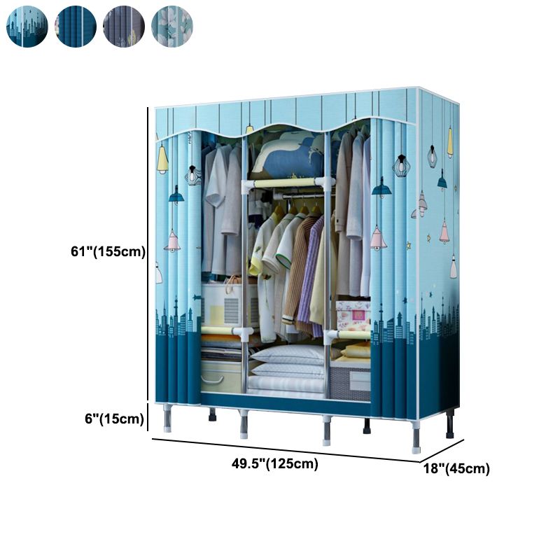 Modern Style Bedroom Wardrobe Armoire Metal Wardrobe Closet with Legs