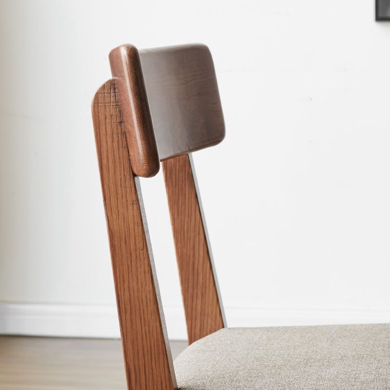 Contemporary Upholstered Armless Chair Indoor Oak Dining Chair