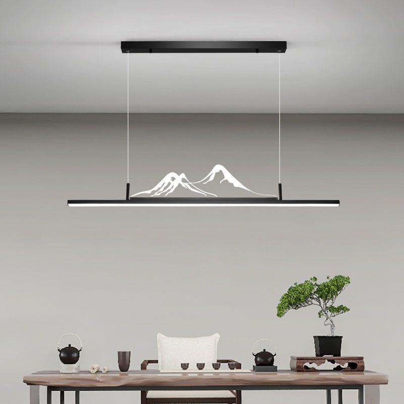 Accesorios de iluminación lineal modernos de aluminio Luz de la isla de la isla Luz