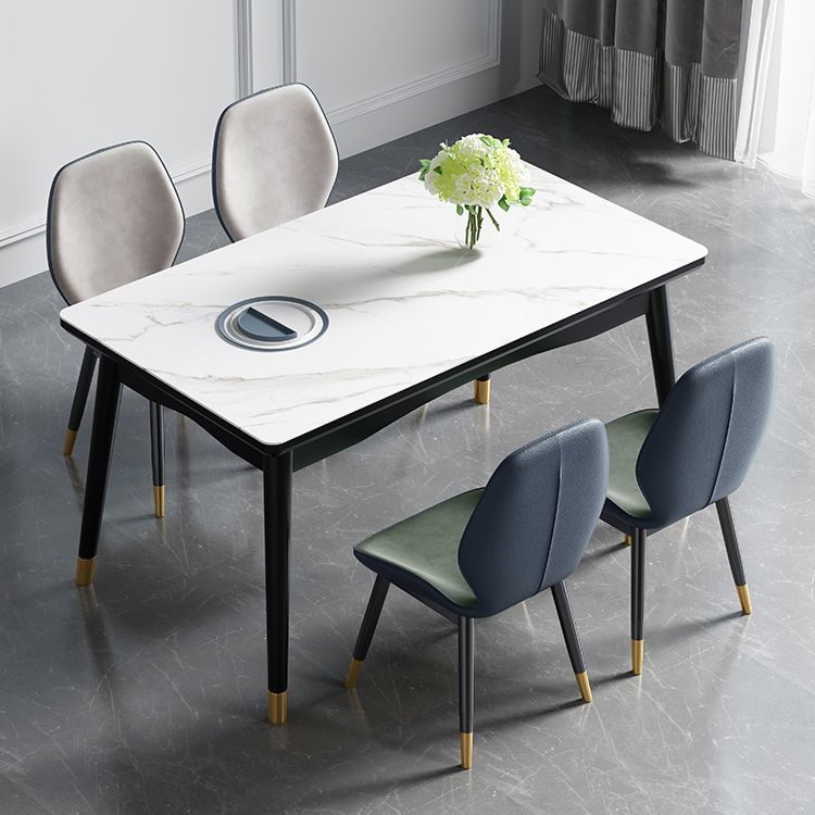 Mesa de comedor estándar superior de piedra sinterizada industrial Mesa de comedor rectangular para cocina