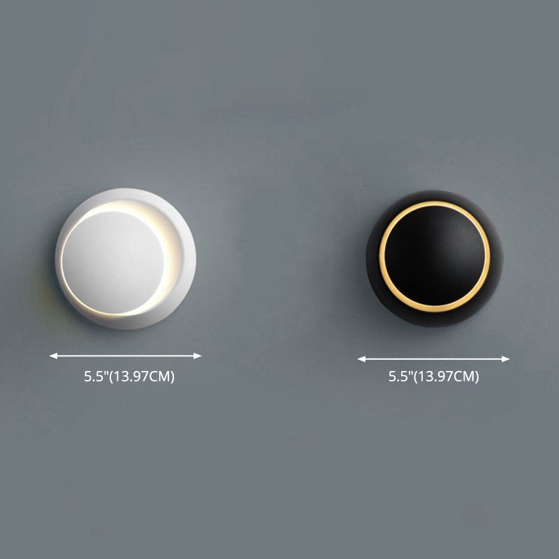 Round Shade Wall Sconce Modern Simple Style Resin 1 Light Sconces for Bedroom