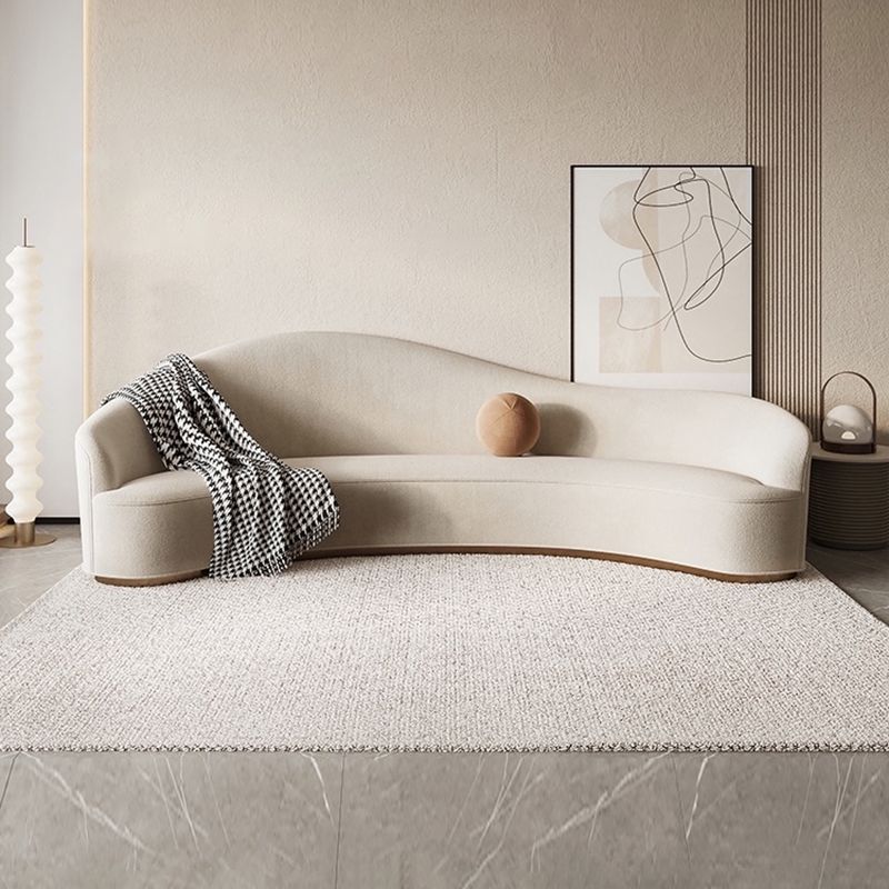 Grey Modern Area Carpet Slid Color Polyester Area Rug Washable Easy Care Rug for Living Room