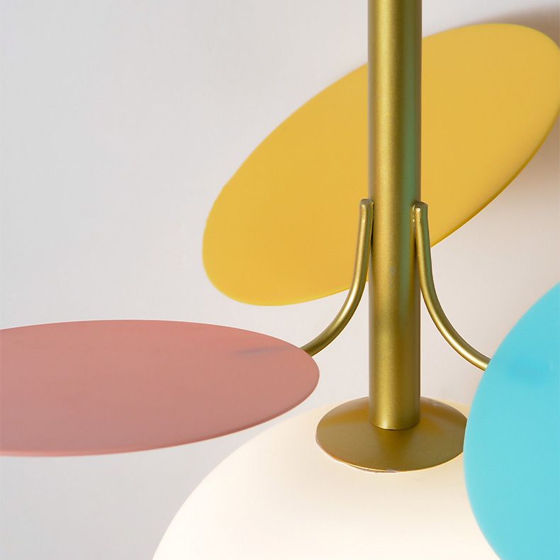 Modern Creative Creative Single a sospensione Light Hanging Lampad con tonalità di vetro bianco