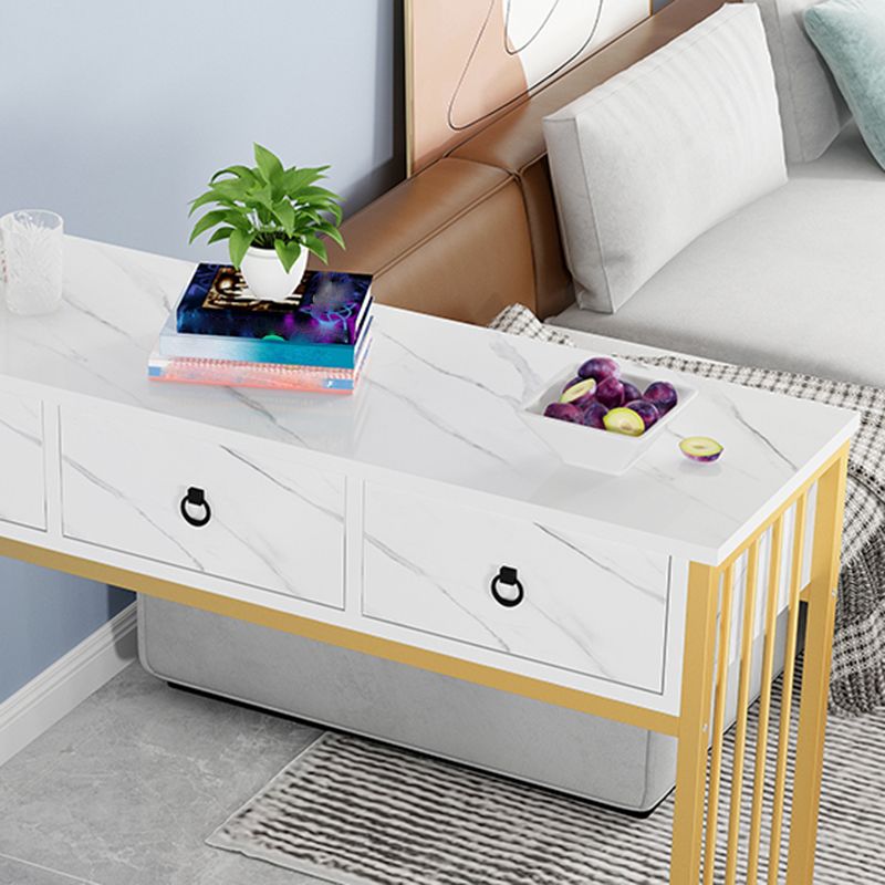 Glam Style Wood Rectangle Bar Height Pub Table for Living Room