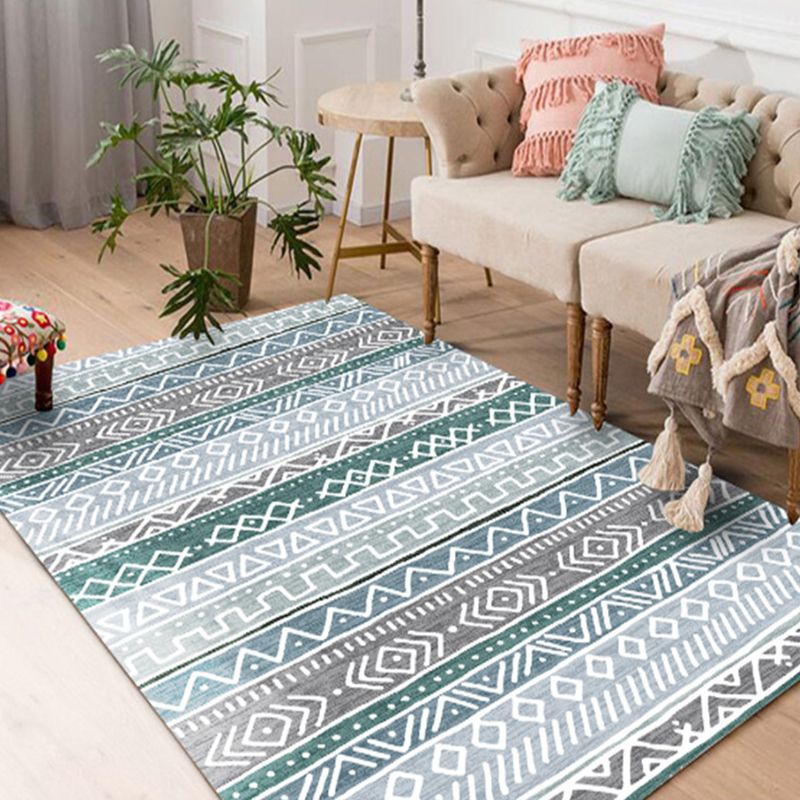 Boheemse tribale symbolen Rugsolid kleur polyester gebied tapijt niet-slip achterste tapijt voor woonkamer
