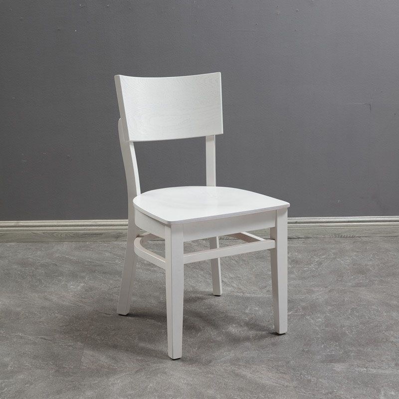 Contemporary Chair Armless Open Back Chair with Wood Legs for Kitchen