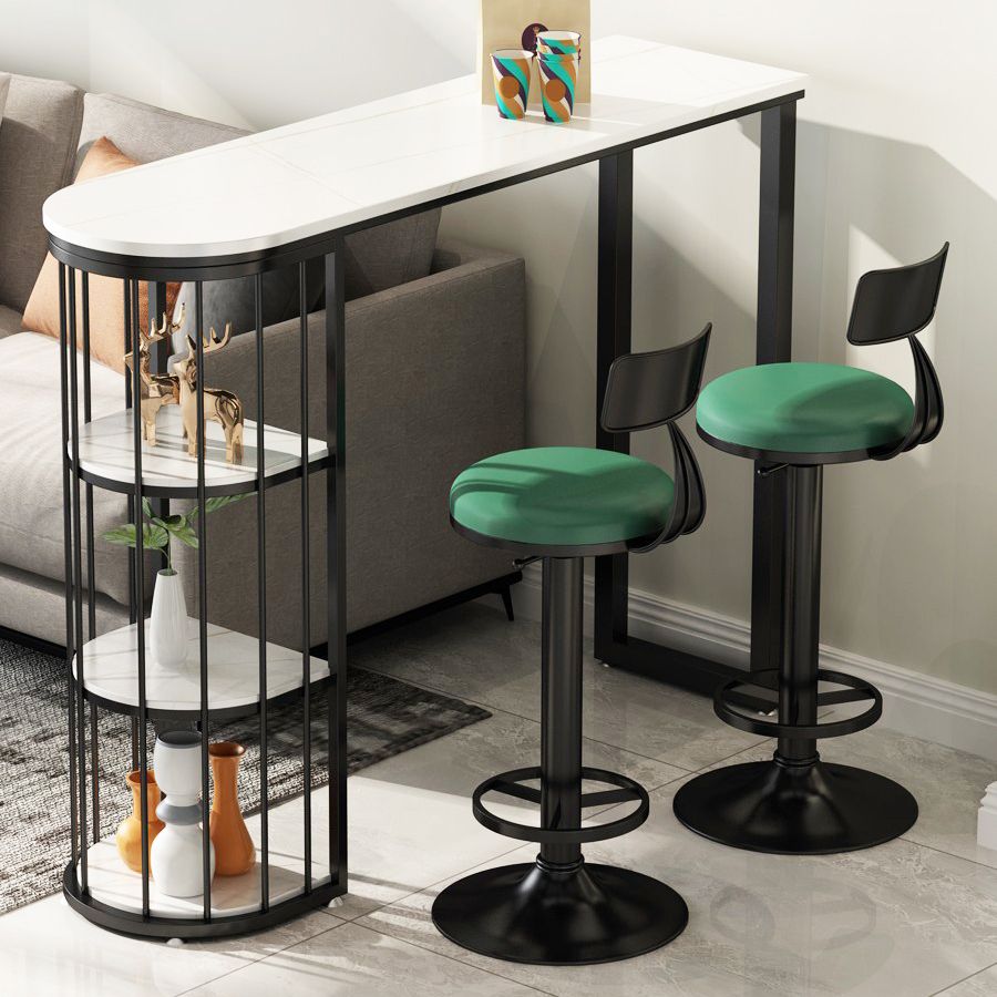 Modern Table and Stool Set 1/3/5 Pcs Free Form Bar Table and Adjustable Height Stools